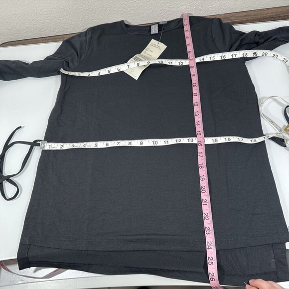 NWT $68 Sweaty Betty [ Small 4-6 ] Long-Sleeve Side-Tie‎ Yoga Top in Black - Picture 3 of 13